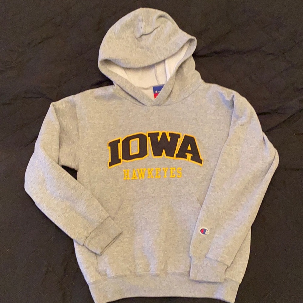 IOWA HAWKEYES grey Champion Sweatshirt